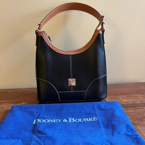 Black & Tan Dooney & Bourke Wexford Leather Hobo
